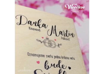 drevene svadobne oznamenia N19990W a