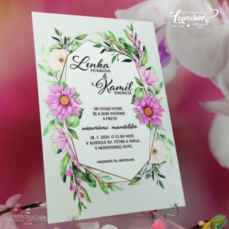svadobne oznamenie kvetinove 3D tlac luxusne wedding J20219